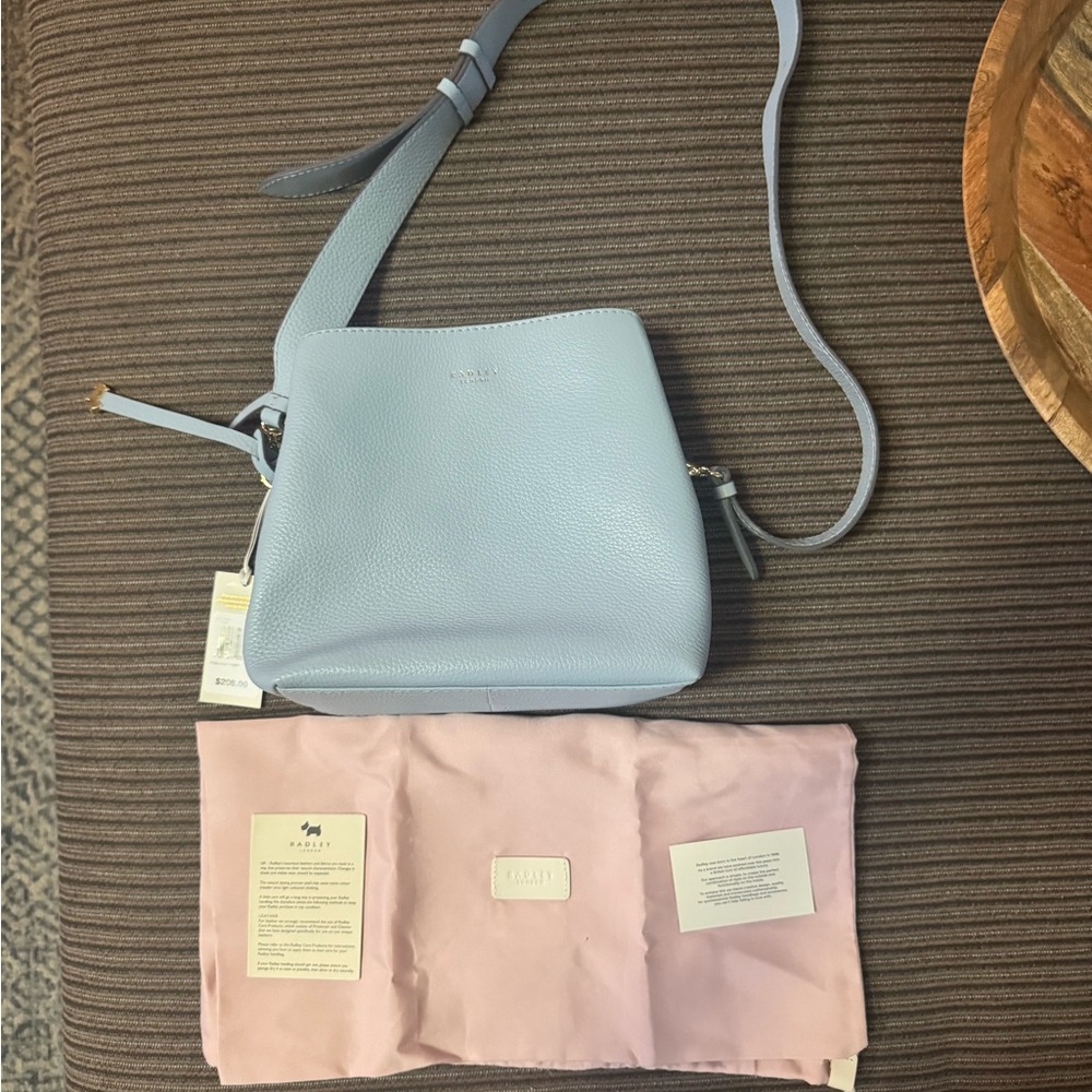 NWT Radley Dukes Place Medium Compartment Crossbody Bag - Bright Blue - Picture 8 of 15